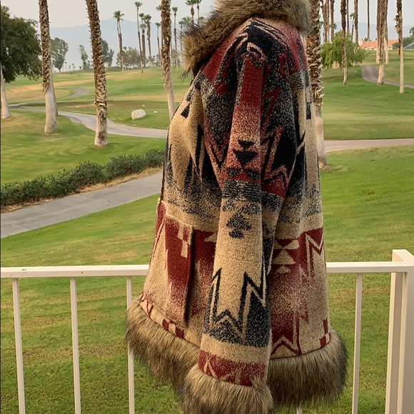Tasha Polizzi Aztec Southwestern Blanket Jacket M - Picture 7 of 11